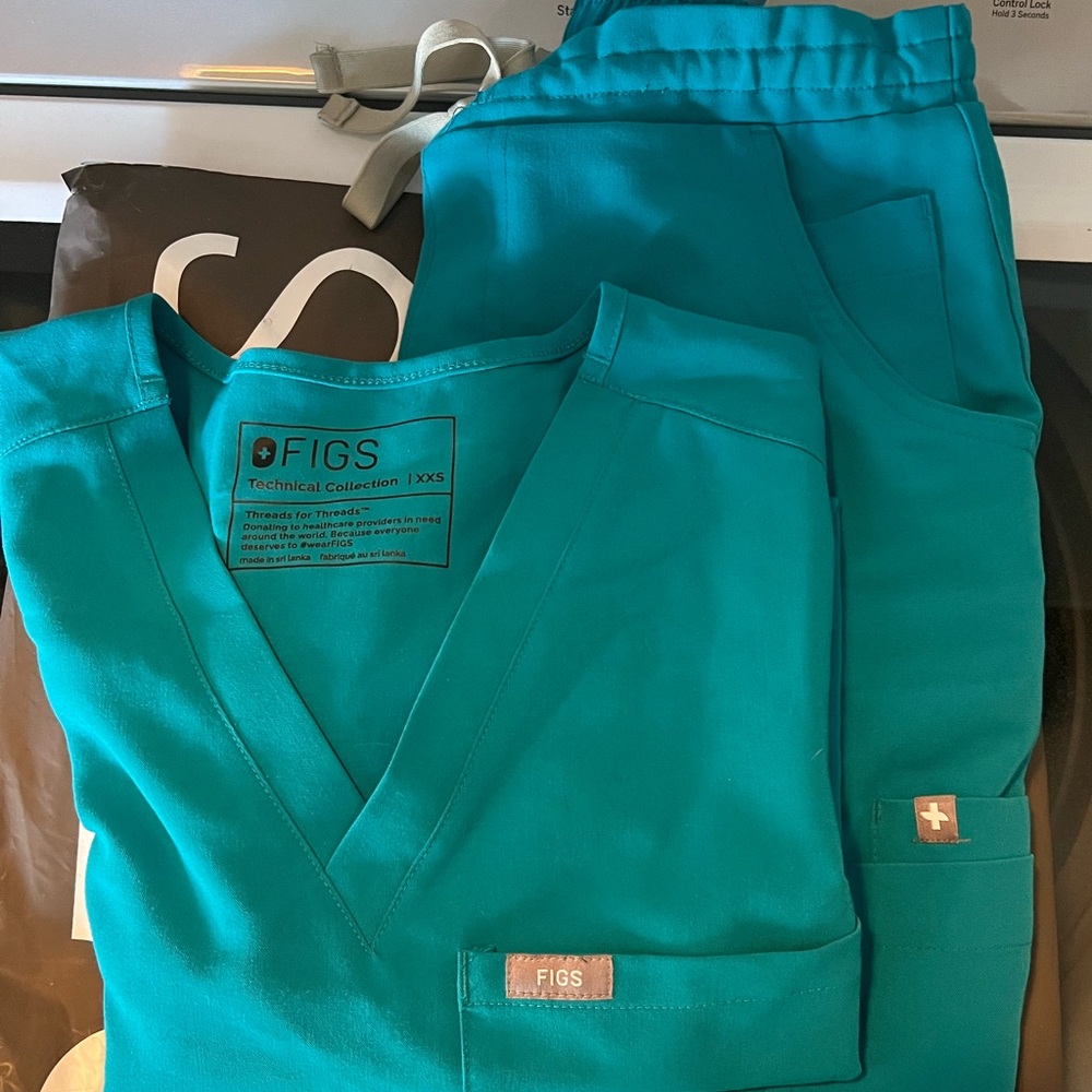 Figs Teal Set - Catarina & Yola XXS